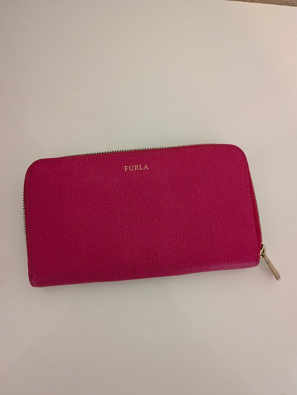 Furla Pink Full Zip Long Wallet Euc